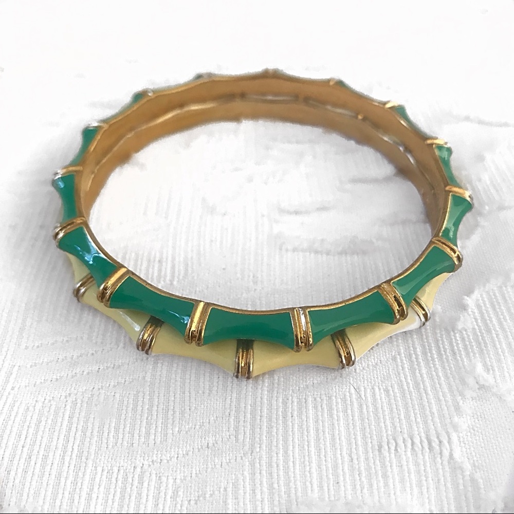 Stella & Dot Bracelet Set - Ivory & Green